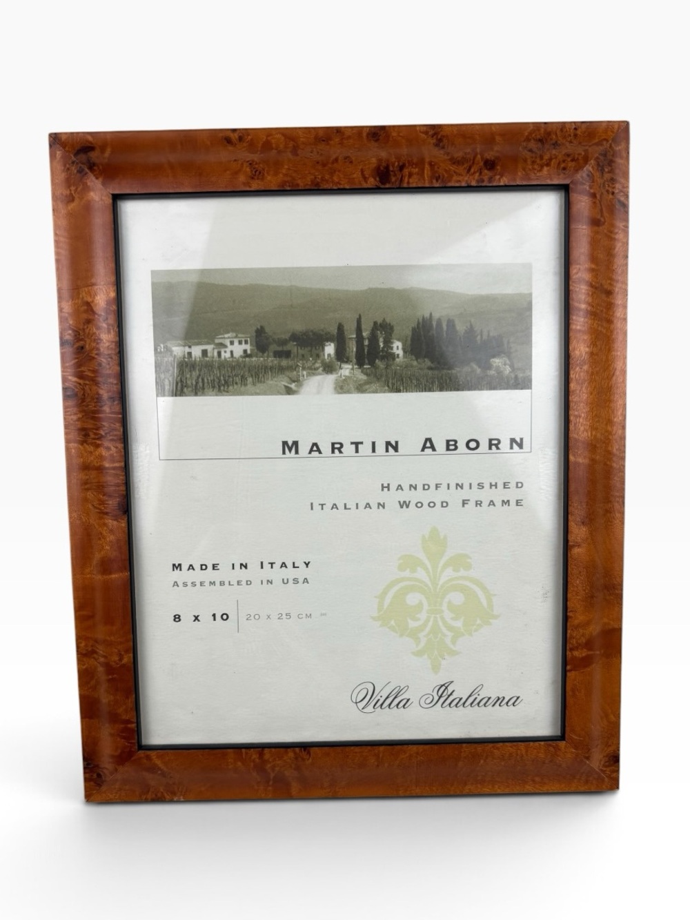 Martin Aborn Italian Wood 8x10 Picture Frame Villa Italiana Burl Wood Frame